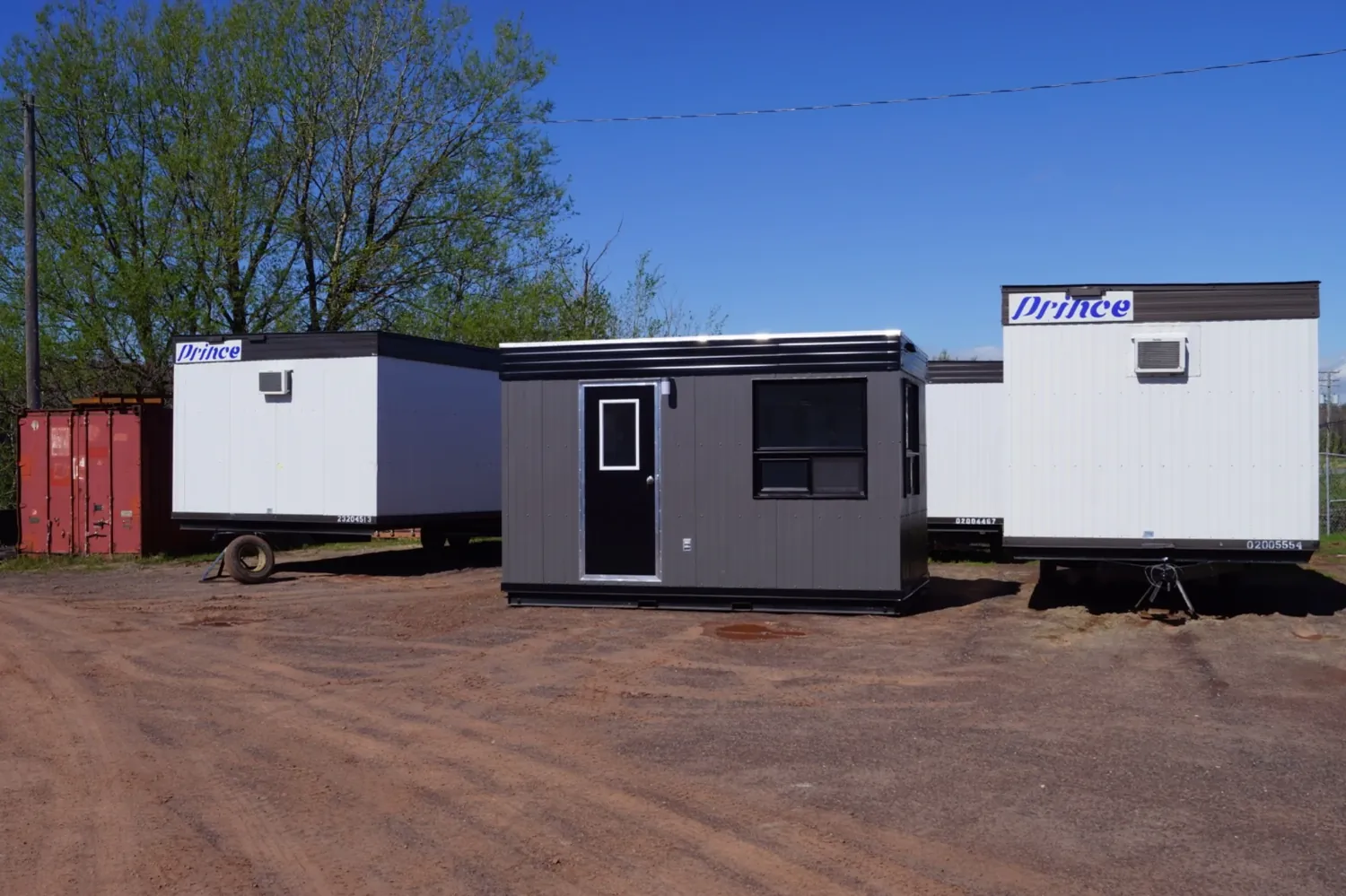 Exterior view of a construction site guardhouse
