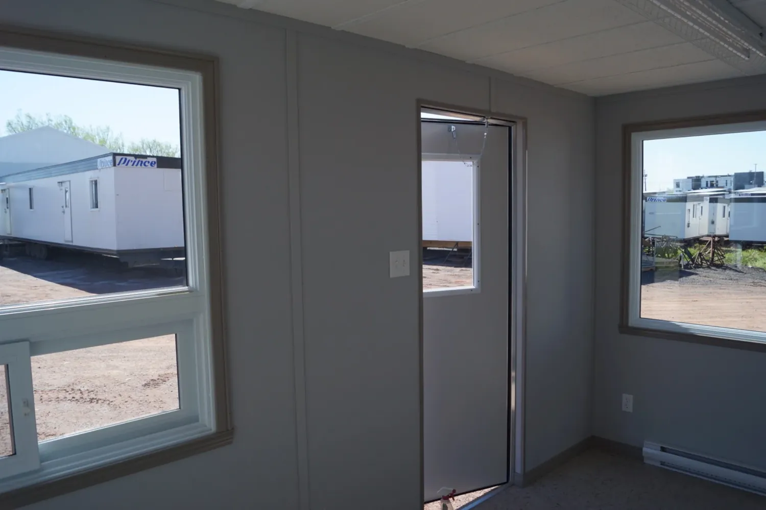 Interior of a construction site guardhouse